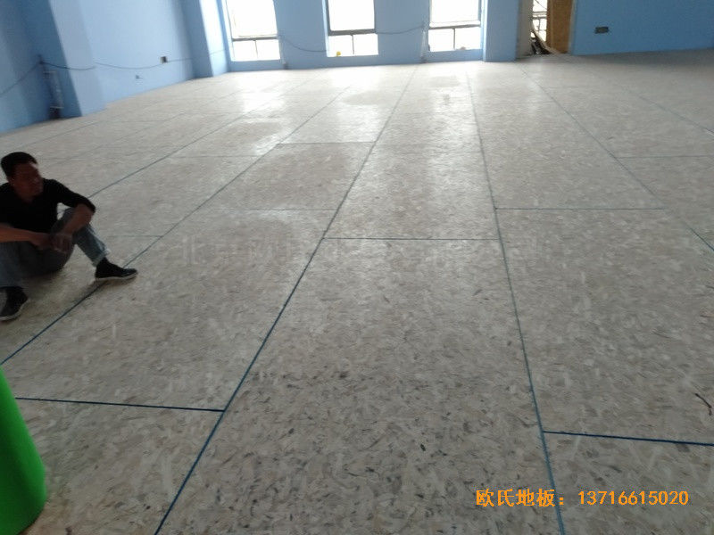 乌兰察布富力文体中心体育木地板铺装案例2