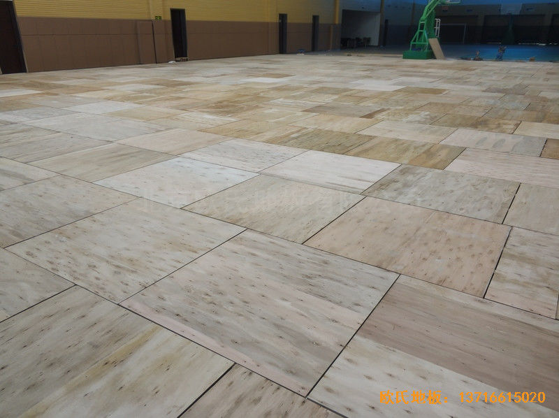 潍坊高密中国电网羽毛球馆运动地板施工案例2