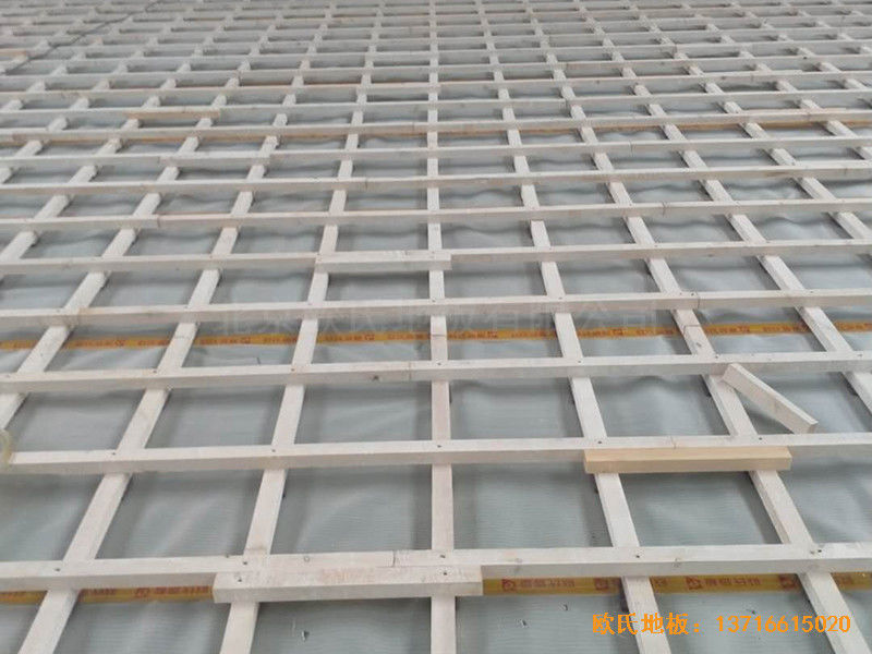 四川南充顺庆区消防队运动馆体育地板铺装案例1