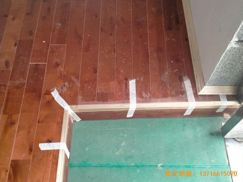 四川南充顺庆区消防队运动馆体育地板铺装案例2