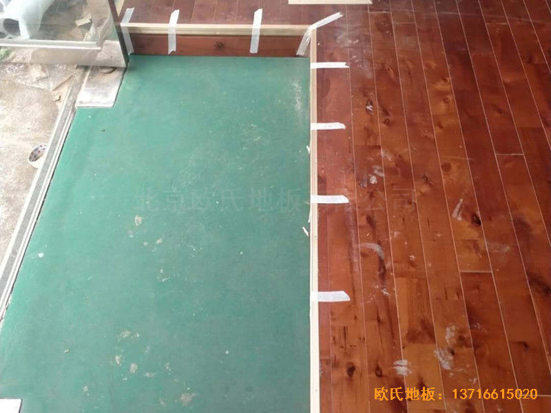 四川南充顺庆区消防队运动馆体育地板铺装案例3