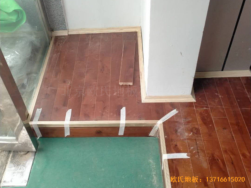 四川南充顺庆区消防队运动馆体育地板铺装案例4