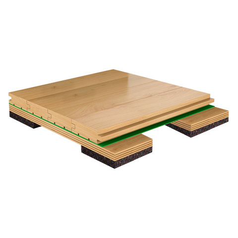 篮球木地板板式龙骨结构