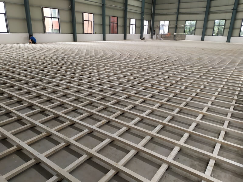 福建泉州恒发鞋业篮球场运动木地板施工案例