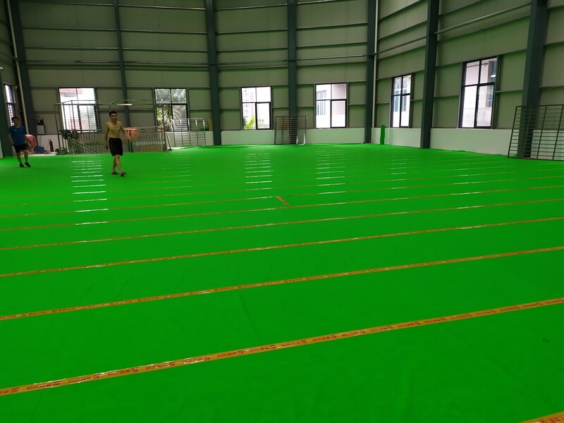 福建泉州恒发鞋业篮球场运动木地板施工案例