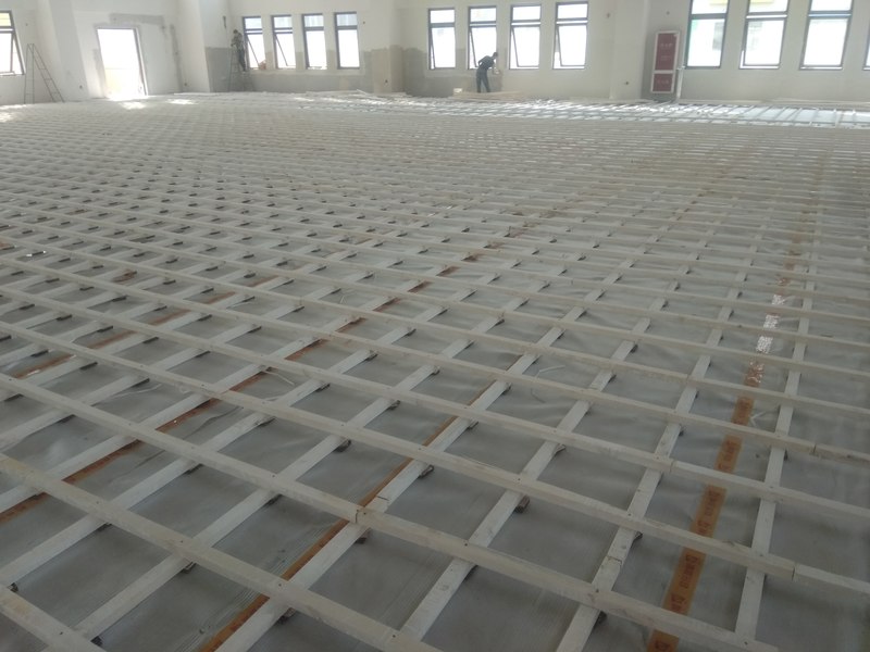 山东济南唐冶城篮球馆枫桦A级板安装案例2