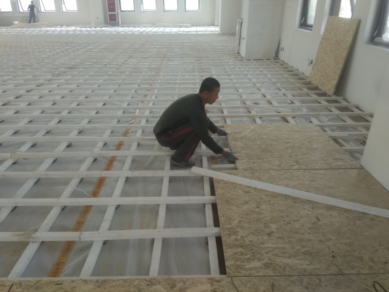 山东济南唐冶城篮球馆枫桦A级板安装案例3