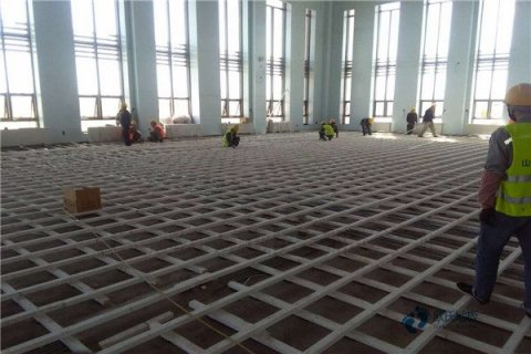 篮球木地板与悬浮木地板施工流程
