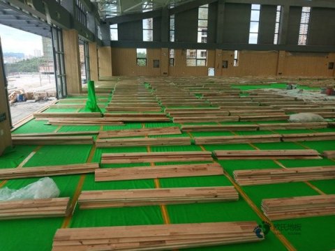 学校体育篮球地板施工